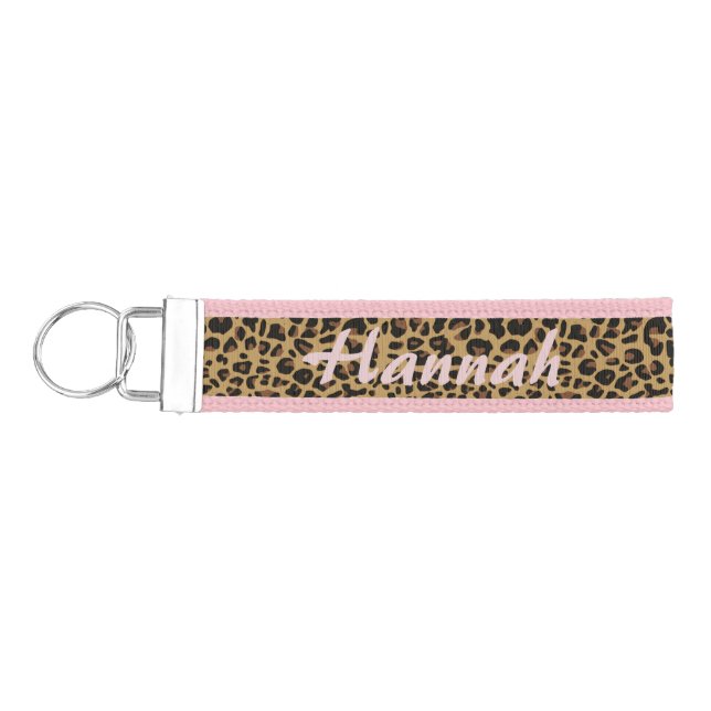 Jaguar Print Custom Wrist Key Chain (Keys on Left)