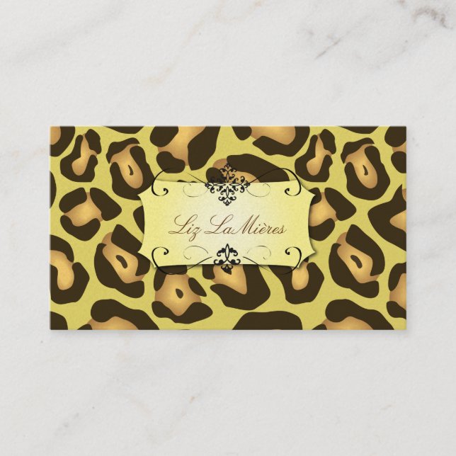 Jaguar print /gold stock / business cards (Front)