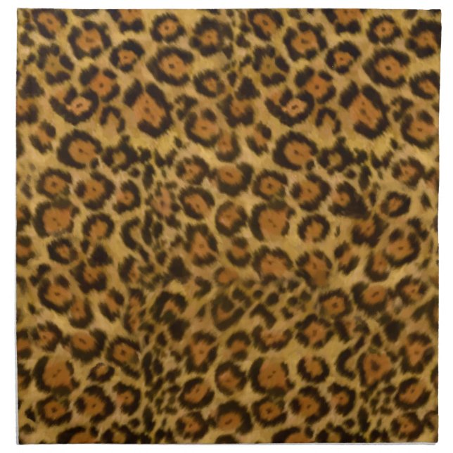 Jaguar Print, Jaguar Fur Pattern, Jaguar Spots Napkin (Front)