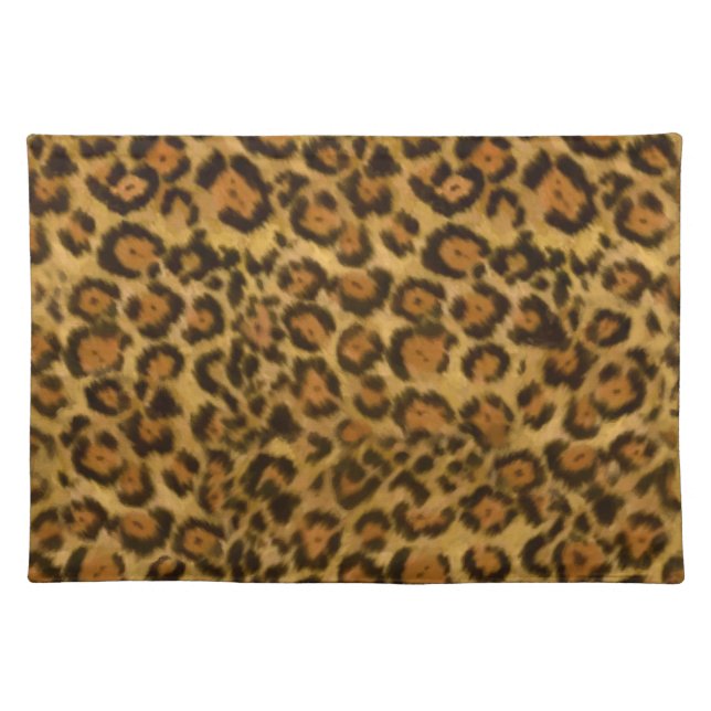 Jaguar Print, Jaguar Fur Pattern, Jaguar Spots Placemat (Front)