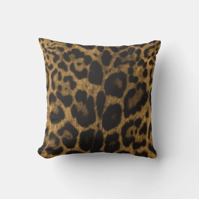 Jaguar Print Outdoor Pillow (Front)