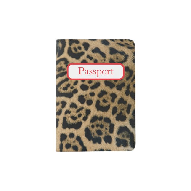 Jaguar Print Passport Holder (Front)