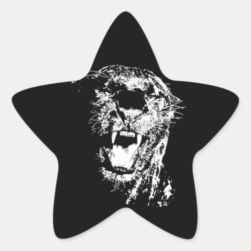 Jaguar Roaring Star Sticker