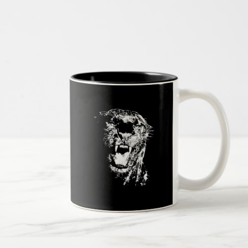 Jaguar Roaring Two_Tone Coffee Mug