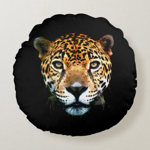 Jaguar Round Pillow