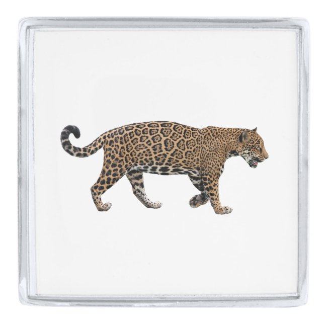 Jaguar Silver Finish Lapel Pin (Front)