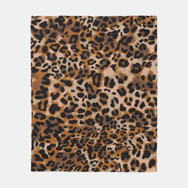 Jaguar Skin: Animal Seamless Pattern Fleece Blanket (Front)