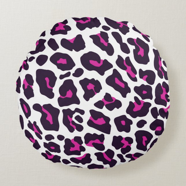 Jaguar Skin Round Pillow (Front)