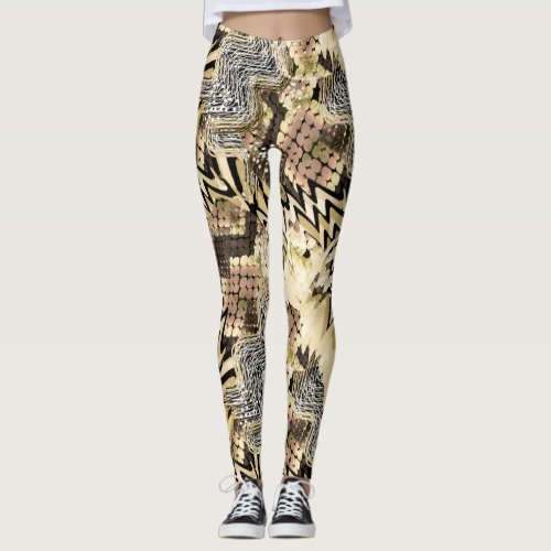 Jaguar skin snakes leggings