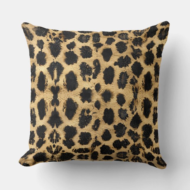 Jaguar skin throw pillow (Front)