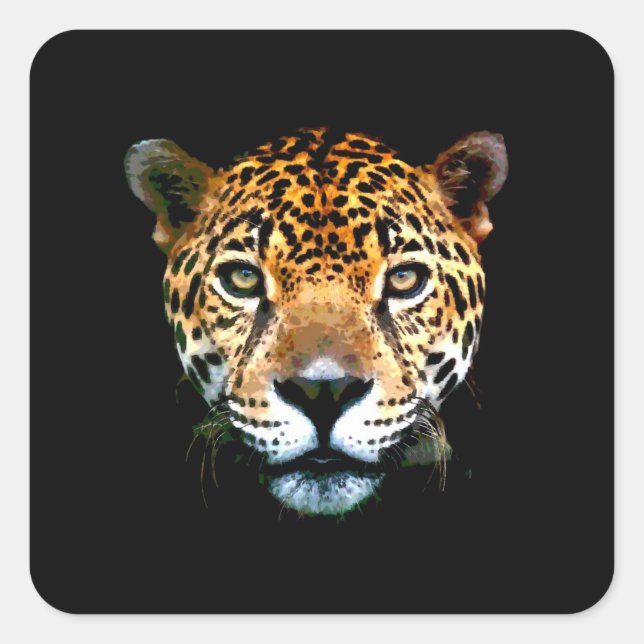 Jaguar Square Sticker (Front)