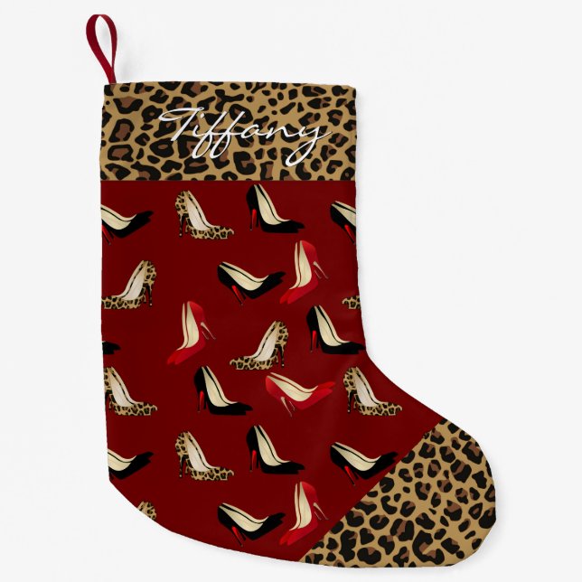 Jaguar Stiletto Heels Custom Christmas Stocking (Front)