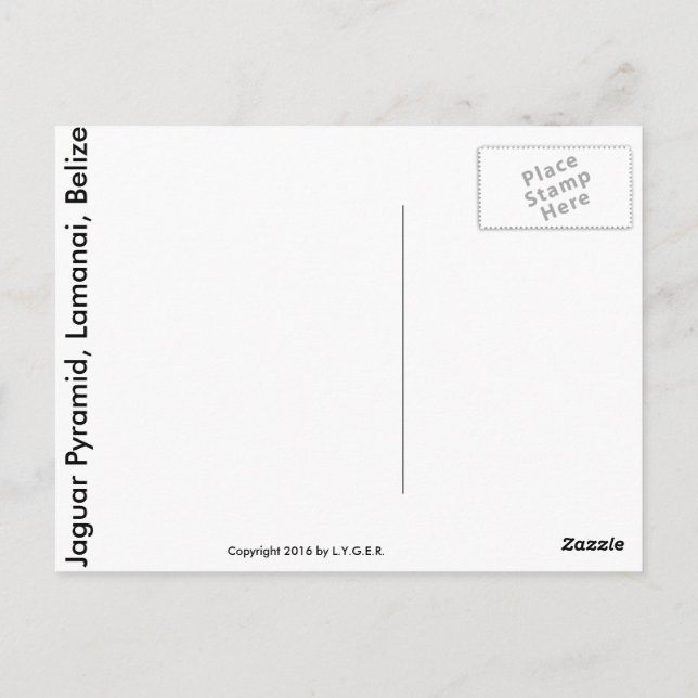 Jaguar Temple Postcard (Back)