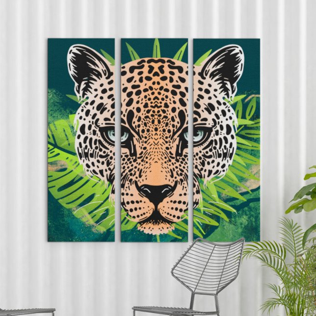 Jaguar Tropical Amazon Jungle Triptych (Creator Uploaded)