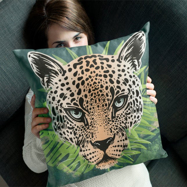 Jaguar Tropical Amazon Throw Pillow (Creator Uploaded)