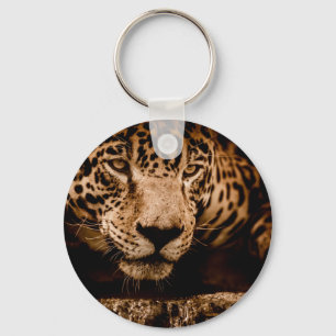 jaguar water stalking eyes keychain