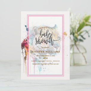 Jaguar Watercolor Invitation