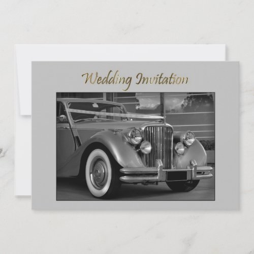 JAGUAR WEDDING CAR Wedding Invitation