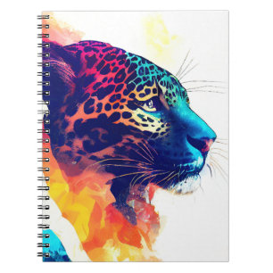 Jaguar Wild Nature Animal Color Art Painting Notebook
