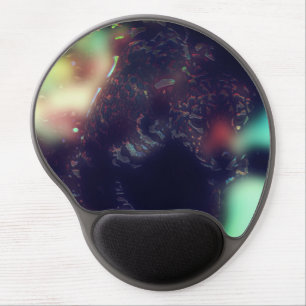 Jaguar with darkened effect and soft colour flares gel mouse pad