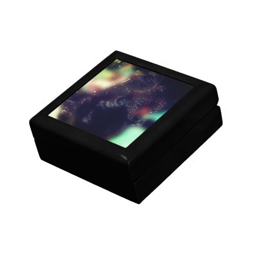 Jaguar with darkened effect and soft colour flares gift box