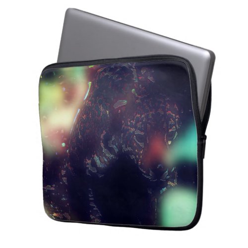 Jaguar with darkened effect and soft colour flares laptop sleeve