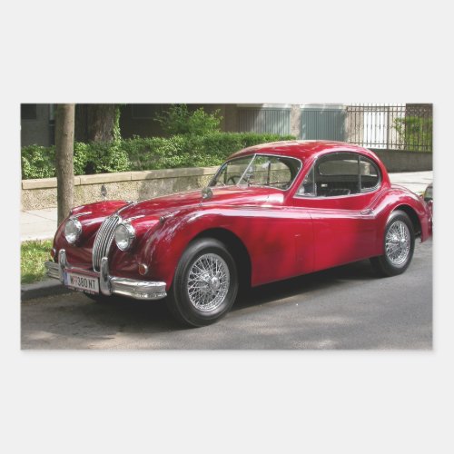 Jaguar XK 120 FHC Rectangular Sticker