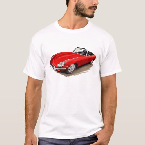 Jaguar XKE Red Car T_Shirt