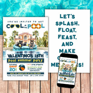 Jaguars Pool Party Invitation