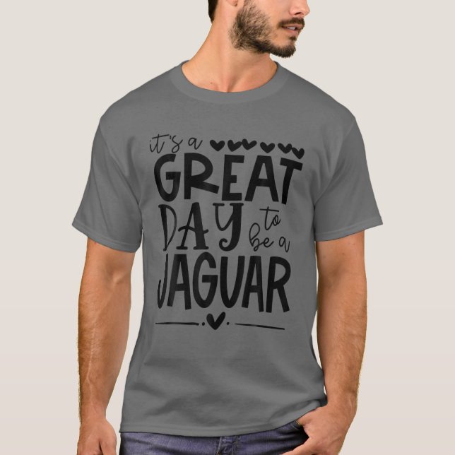 Jaguars Teacher School Sports Fan Team Spirit Grea T-Shirt (Front)