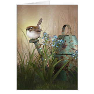 Jaguarwoman's "Indian Summer Garden With Wren" Cards