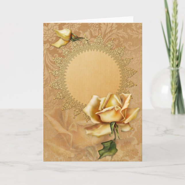 Jaguarwoman's "Yellow Rose Special Occasions I" Card (Front)