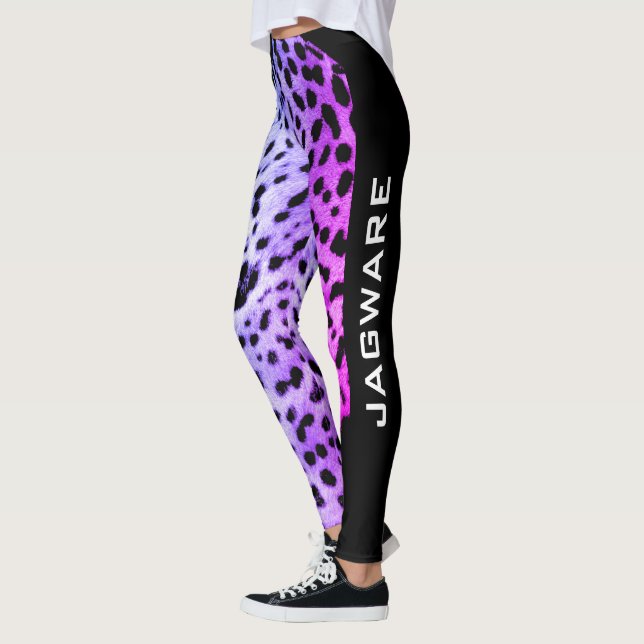 Jagware Electric Purple Print Leggings (Left)