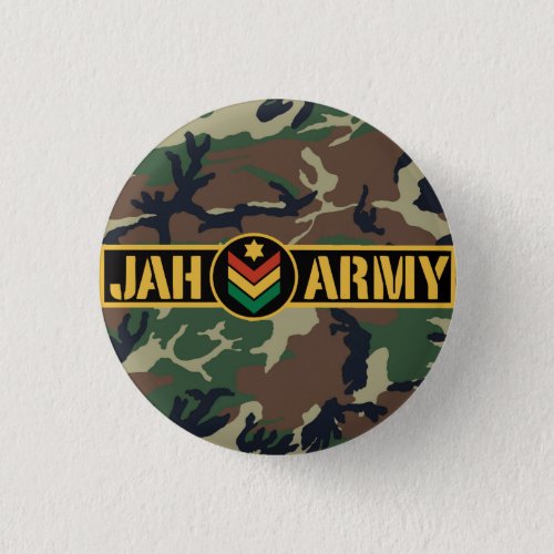 Jah Army Jah Rastafari Reggae Rasta Roots Button