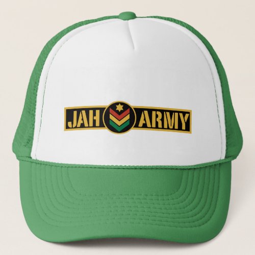 Jah Army _ Reggae Rasta Roots _ Trucker Cap