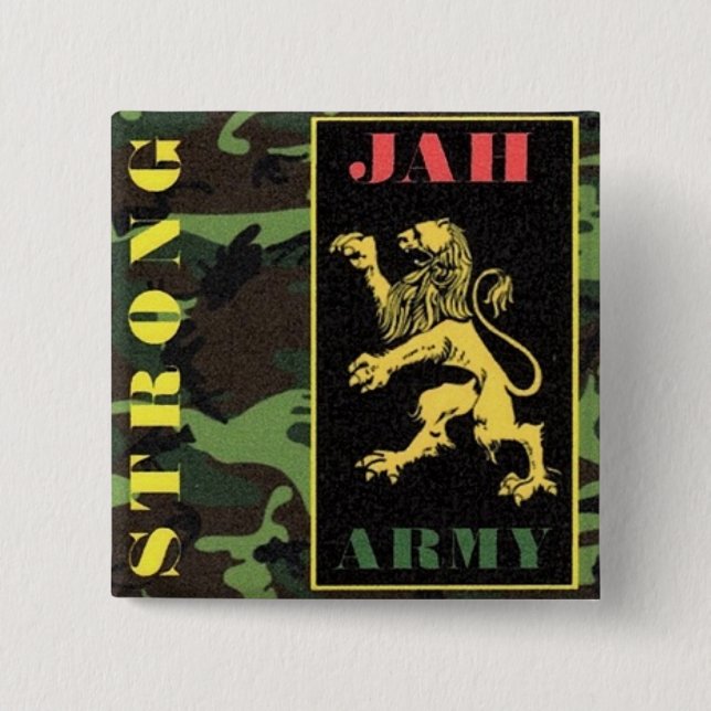 JAH ARMY STRONG BUTTON (Front)