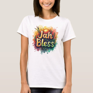 Jah Bless Colorful Reggae Watercolor Women’s T-Shi T-Shirt