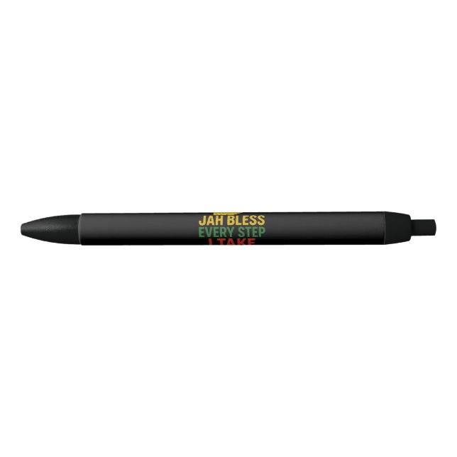 Jah Bless Every Step I take Rasta Pen (Front)