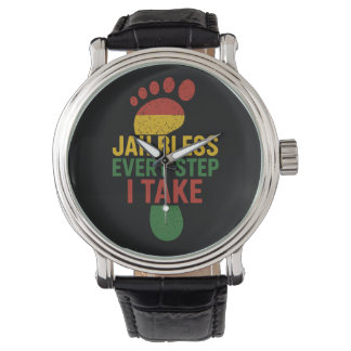 Jah Bless Every Step I take Rastafarian Flag Rasta Watch