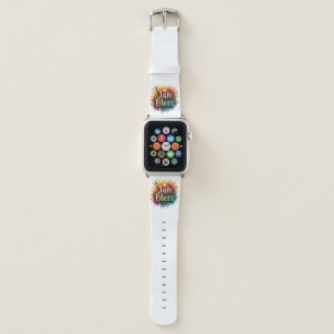Jah Bless Reggae Watercolor Apple Watch Band