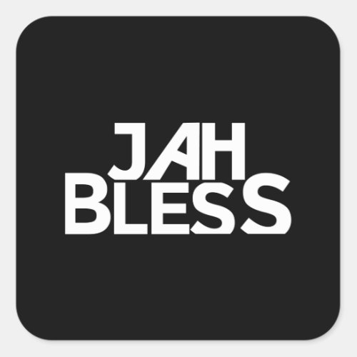 Jah bless square sticker