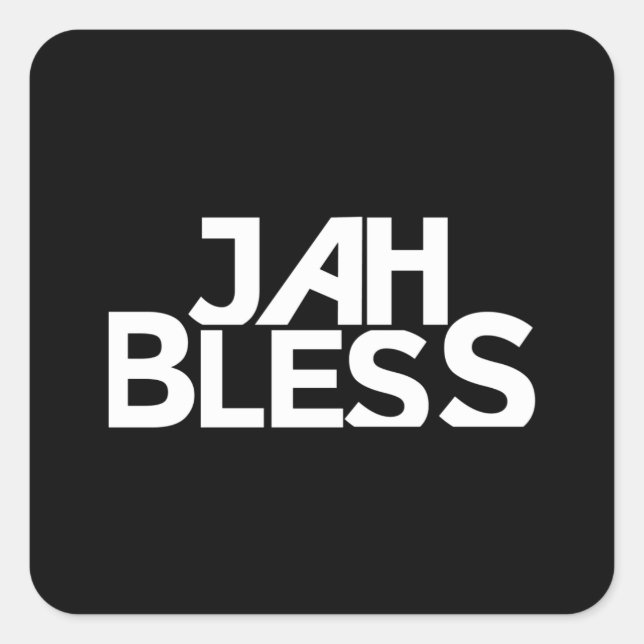 Jah bless square sticker (Front)