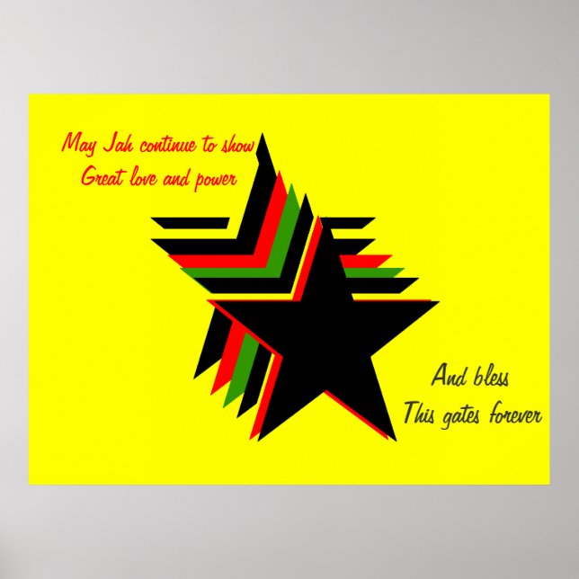 Jah blessings poster (Front)