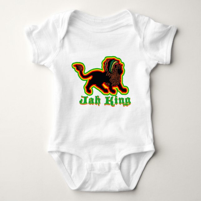 Jah King Baby Bodysuit (Front)