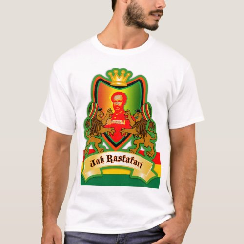 Jah King Rastafari Crest T_Shirt