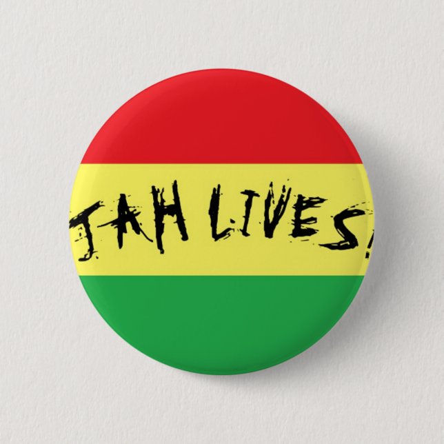 Jah Lives! Pinback Button (Front)