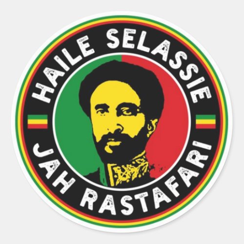 Jah Rastafara Haile Sleassie Royal Rasta Sticker 