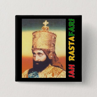Jah Rastafari Badge Button