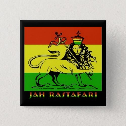 Jah Rastafari Badge Pinback Button