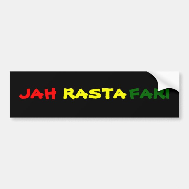 JAH RASTAFARI BUMPER STICKER (Front)